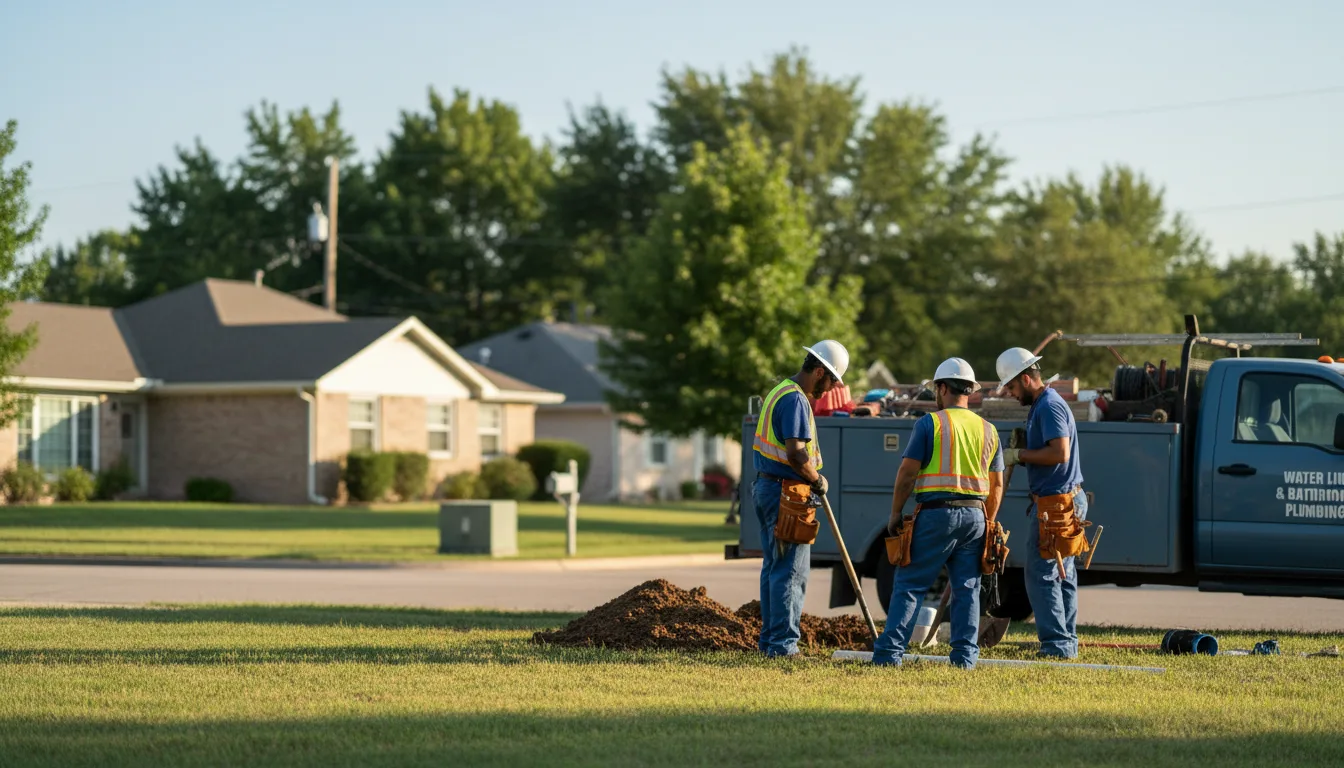 Residential water line and bathroom plumbing service in Port Arthur, TX